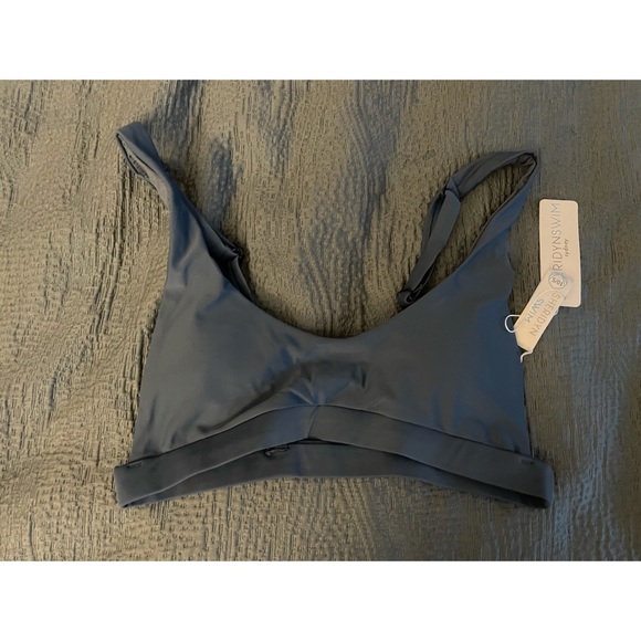 NWT SHERIDYN SWIM Blue/Gray Triangle Bikini (Sz S) - Picture 1 of 3